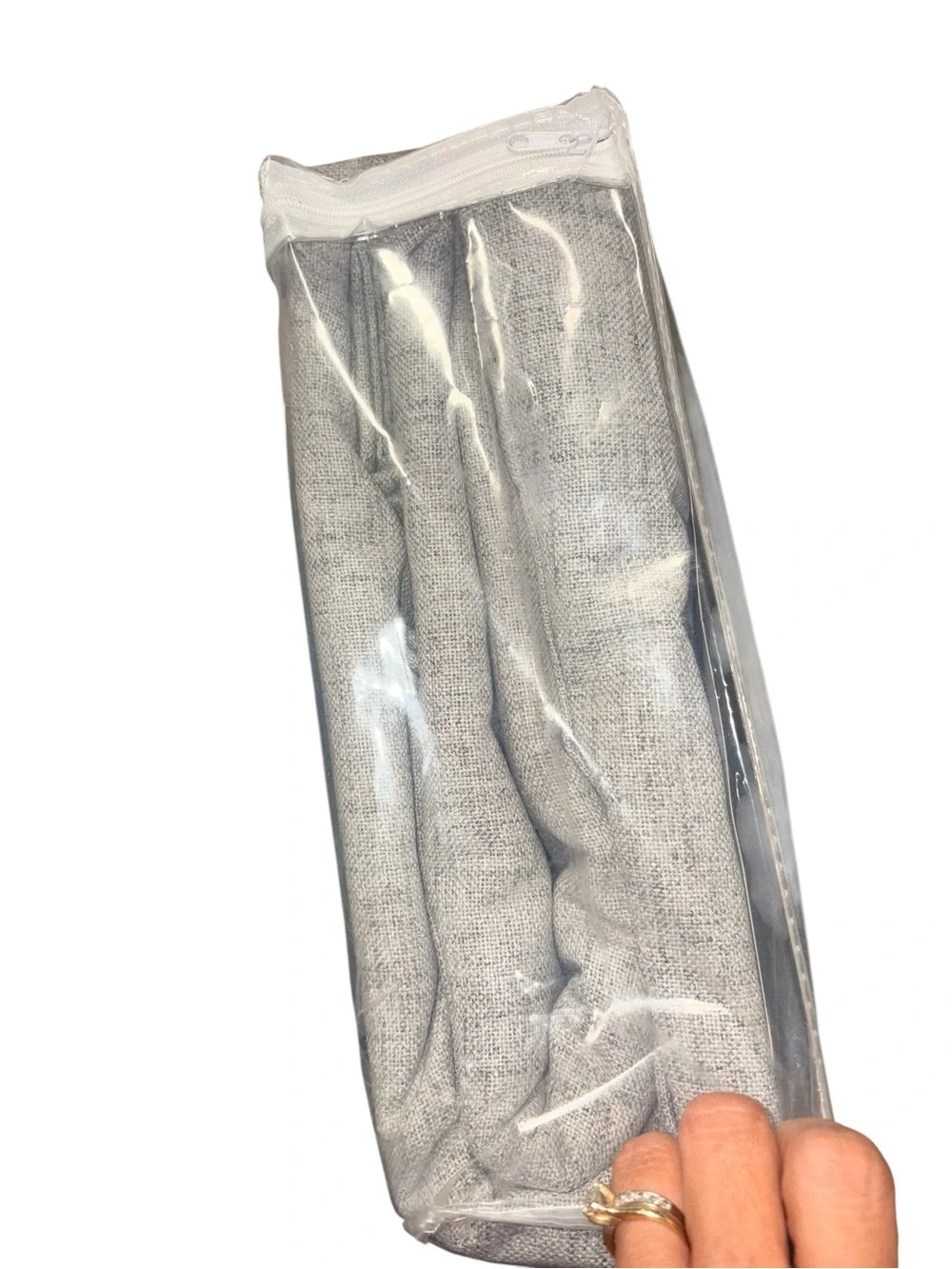 New PANGSINNE Grey 100% Truly Blackout Curtains 52-108in 2 pcs